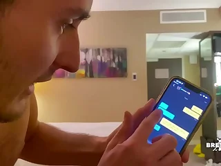 random bareback grindr hook up in hotel room with hot twink with the addition of muscle jock lad
